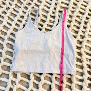 White longline sports bra tank